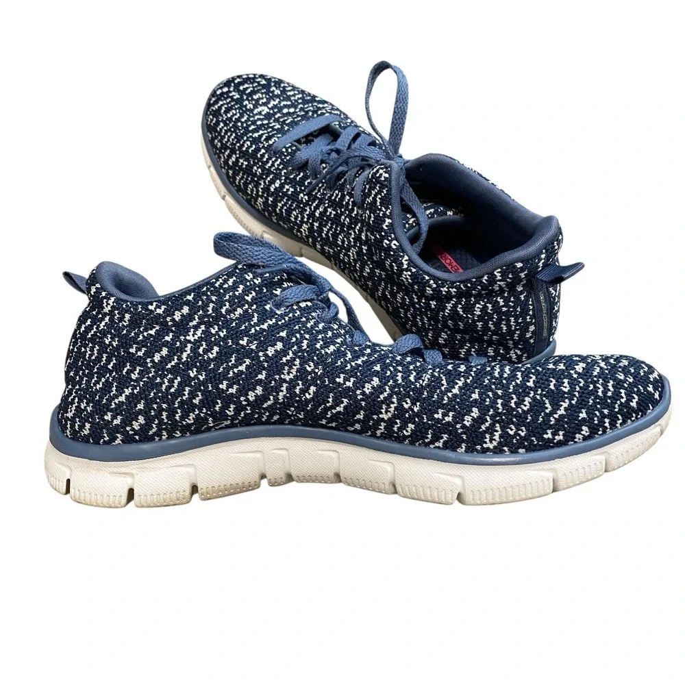 Skechers Athletics Shoes Women 9.5 EU 39.5 Blue Textile Stretch Running Everyday